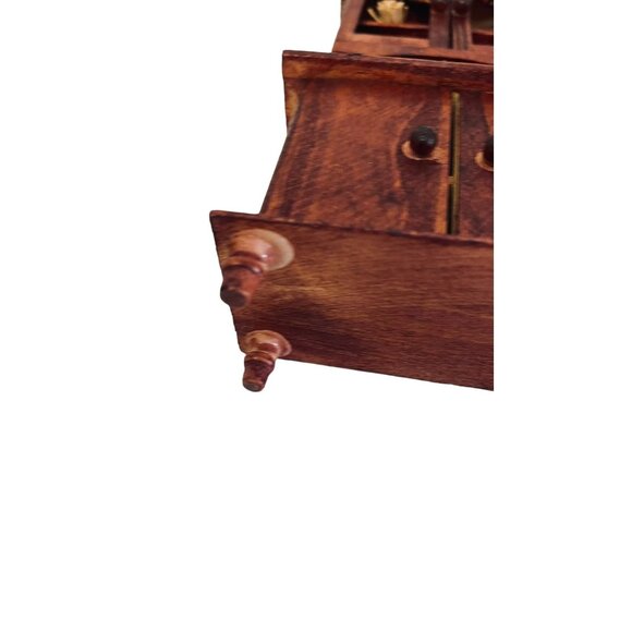 Vintage Handmade Miniature Kitchen Cabinet Chest Primitive Doll House 4"x 5.5" - Picture 15 of 16
